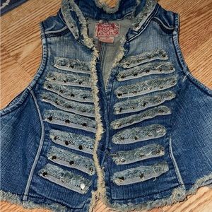 Jean jacket vest size small